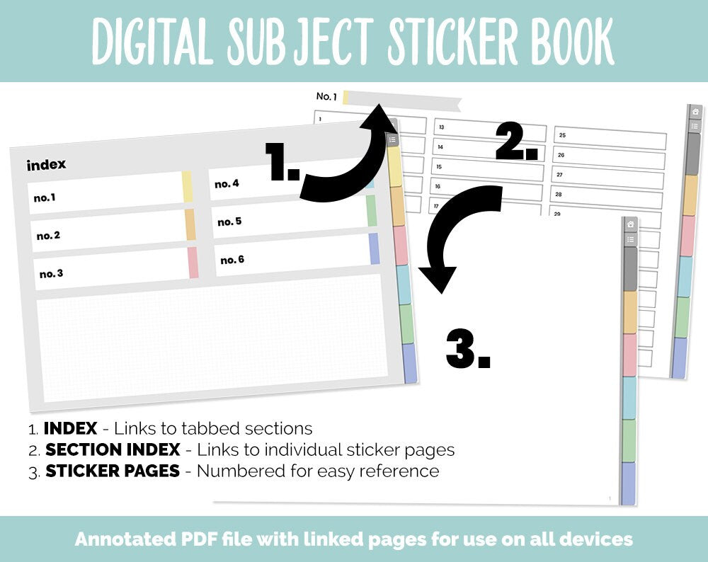 Blank Subject Digital Sticker Books | Daydream Theme
