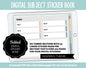Blank Subject Digital Sticker Books | Inspired Theme | Goodnotes, iPad & Android