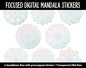 Focused Mandala Digital Planner Stickers | GoodNotes, iPad and Android | Gradient, Ombre, Coloring
