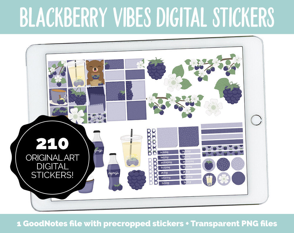 Blackberry Vibes Digital Stickers
