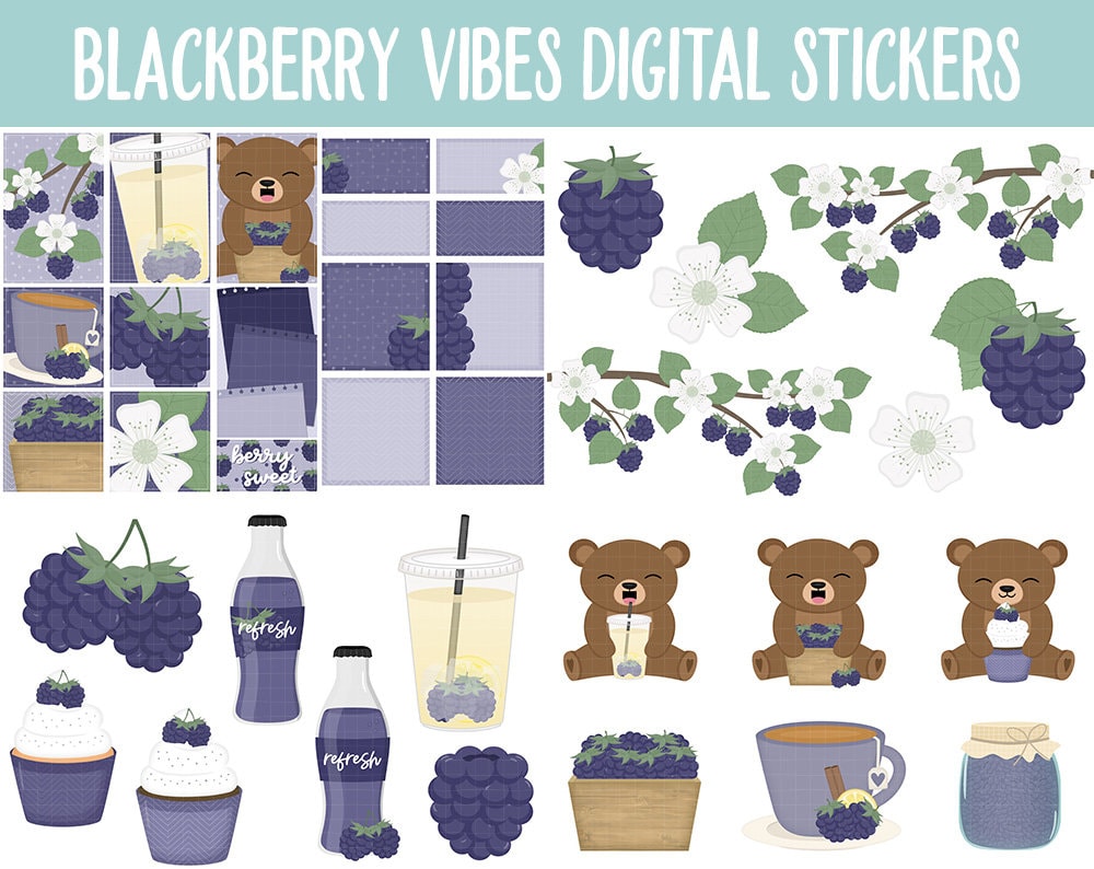 Blackberry Vibes Digital Stickers