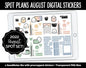 Spot Plans August Digital Stickers | GoodNotes, iPad and Android | Sassy, Boho, Adulting, Planning, Funny