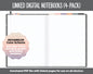Linked Digital Notebooks 4- Pack | Moonbeam Theme | GoodNotes, iPad & Android
