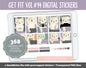 Get Fit Vol #14 Digital Stickers | GoodNotes & iPad | Fitness, Health, Self-Care, Workout | Cozy Cat