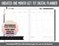 NEW! Undated Get Fit One Month Digital Planner | Moonbeam Theme - Best Health Edition | GoodNotes, iPad & Android | Fitness, Self-Care