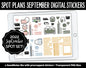 Spot Plans September Digital Stickers | GoodNotes, iPad and Android | Sassy, Fall, Adulting, Planning, Funny