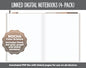 Linked Digital Notebooks 4- Pack | Mocha Theme | GoodNotes, iPad & Android