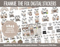 Frankie the Fox Digital Sticker Mega Bundle | GoodNotes & iPad | November, Fall, Neutral, Chores, Work, Kawaii, Adulting, Tasks