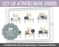 Cozy Cat Activities Digital Stickers | GoodNotes & iPad | Crafts, School, Work, Hobbies