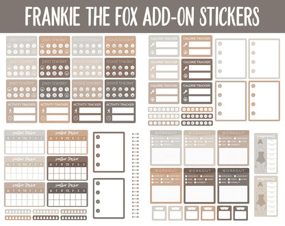 Frankie the Fox Add-On Digital Stickers | GoodNotes & iPad | Trackers, Budget, Fitness, Health, Habits