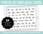 Everyday Life Words Digital Planner Stickers | GoodNotes, iPad and Android | Chores, Tasks, Errands, Things to Do