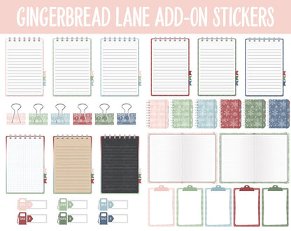 Gingerbread Lane Add-On Digital Stickers | GoodNotes & iPad | Trackers, Budget, Fitness, Health, Habits