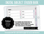 Blank Subject Digital Sticker Books | Amore Theme