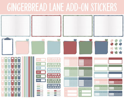 Gingerbread Lane Add-On Digital Stickers | GoodNotes & iPad | Trackers, Budget, Fitness, Health, Habits