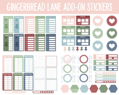 Gingerbread Lane Add-On Digital Stickers | GoodNotes & iPad | Trackers, Budget, Fitness, Health, Habits