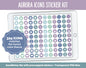 Aurora Icons Digital Planner Stickers
