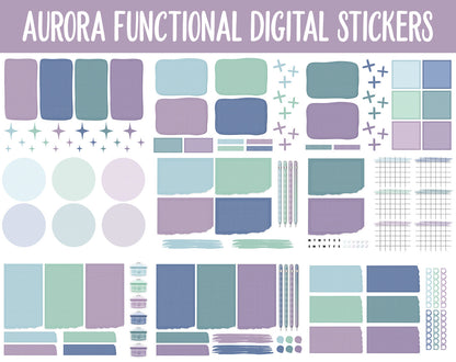 Aurora Functional Digital Sticker Set