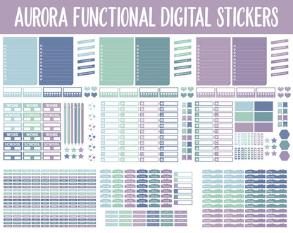 Aurora Functional Digital Sticker Set