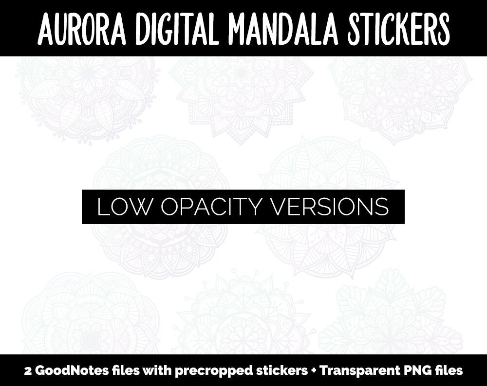 Aurora Mandala Digital Planner Stickers
