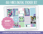 80s Vibes Digital Planner Stickers | Borealis Theme