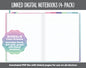 Linked Digital Notebooks 4- Pack | Borealis Theme | GoodNotes, iPad & Android