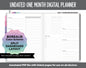 Undated One Month Digital Planner | Borealis Theme - Split Dashboard Weekly | GoodNotes, iPad & Android