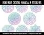 Borealis Mandala Digital Planner Stickers | GoodNotes, iPad and Android | Gradient, Ombre, Coloring