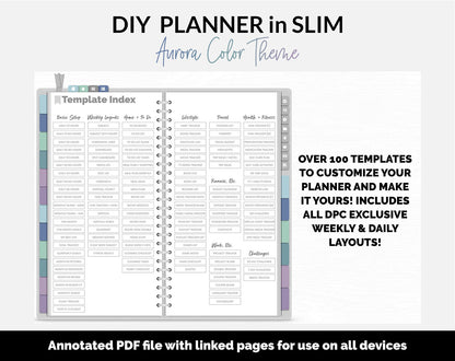 DIY Slim Digital Planner | Aurora Theme | GoodNotes, iPad & Android