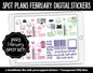 Spot Plans February Digital Stickers | GoodNotes, iPad and Android | Borealis | Sassy, Valentine, Adulting, Planning, Funny