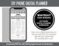DIY Phone Digital Planner | Whiteout Theme | Goodnotes, iPad & Android | Hobonichi, Notebook