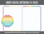 Linked Digital Notebooks 4- Pack | Rainbow Theme | GoodNotes, iPad & Android