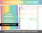 31 Day Digital Journal + Sticker Bundle | Rainbow Theme