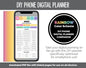 DIY Phone Digital Planner | Rainbow Theme | Goodnotes, iPad & Android