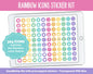 Rainbow Icons Digital Planner Stickers | GoodNotes, iPad and Android | Icons, Life, Weather, Everyday