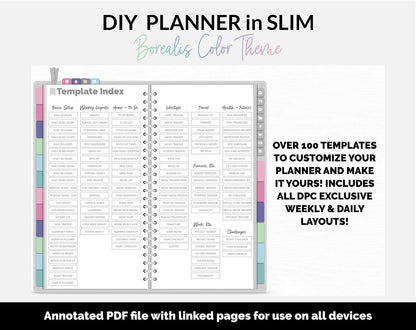 DIY Slim Digital Planner | Borealis Theme | GoodNotes, iPad & Android
