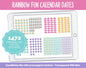 Rainbow Fun Calendar Date Digital Stickers | GoodNotes, iPad and Android