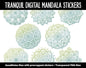 Tranquil Mandala Digital Planner Stickers | GoodNotes, iPad and Android | Gradient, Ombre, Coloring