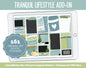 Tranquil Lifestyle Add-On Digital Stickers | GoodNotes & iPad | TV, Playlist, Travel, Reading, Work, Groceries