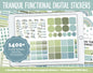 Tranquil Functional Digital Sticker Set | GoodNotes, iPad & Android | Papers, Sticky Notes, Chores, Work, Adulting, Tasks, Dates