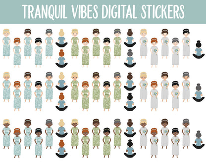 Tranquil Vibes Digital Planner Stickers | GoodNotes, iPad and Android | Tranquil Theme | Home, Spring, Zen, Planner Girls, Floral, Furniture