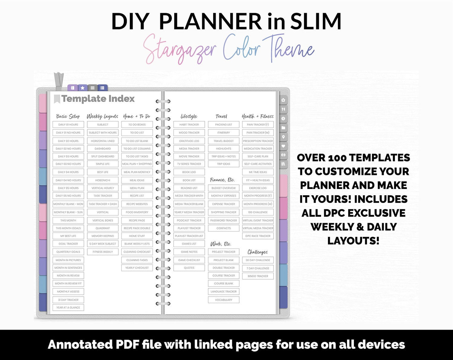 DIY Slim Digital Planner | Stargazer Theme | GoodNotes, iPad & Android