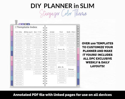 DIY Slim Digital Planner | Stargazer Theme | GoodNotes, iPad & Android