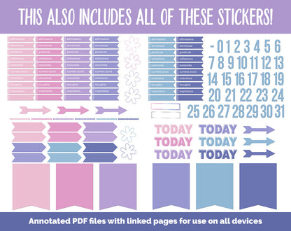 31 Day Digital Journal + Sticker Bundle | Stargazer Theme