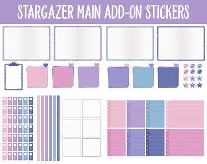 Stargazer Add-On Digital Stickers | GoodNotes & iPad | Trackers, Budget, Meal Planning, Health, Habits