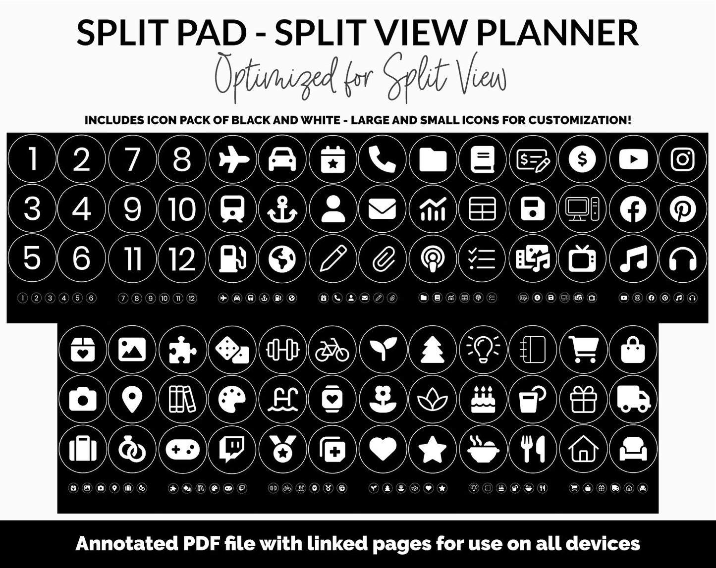 Split Pad | Split View Digital Planner | Sprinkles Theme | GoodNotes & iPad