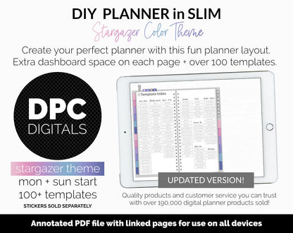 DIY Slim Digital Planner | Stargazer Theme | GoodNotes, iPad & Android