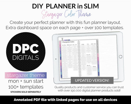 DIY Slim Digital Planner | Stargazer Theme | GoodNotes, iPad & Android