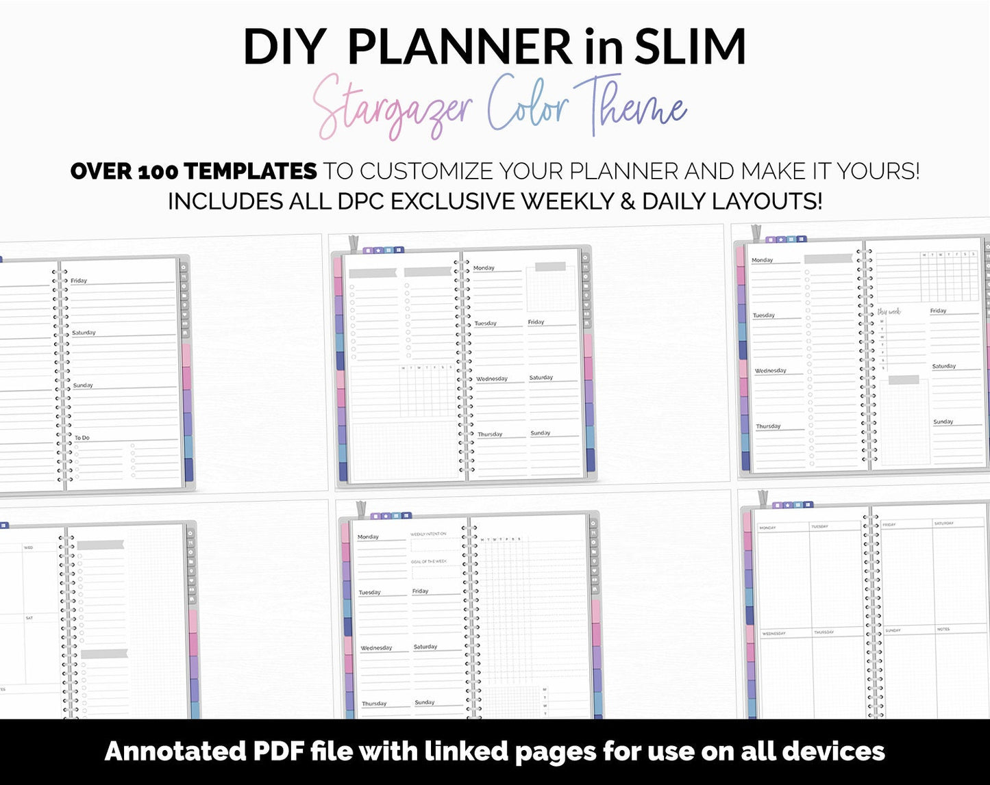 DIY Slim Digital Planner | Stargazer Theme | GoodNotes, iPad & Android