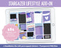 Stargazer Lifestyle Add-On Digital Stickers | GoodNotes & iPad | TV, Playlist, Travel, Reading, Work, Groceries