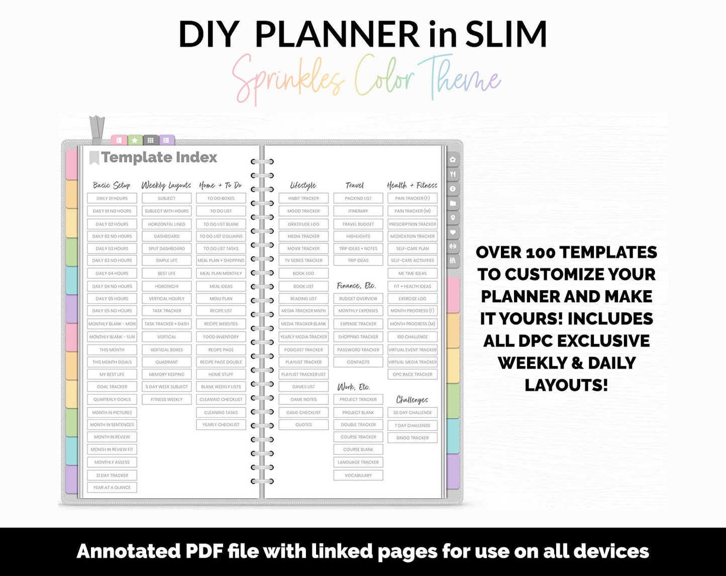 DIY Slim Digital Planner | Sprinkles Theme | GoodNotes, iPad & Android